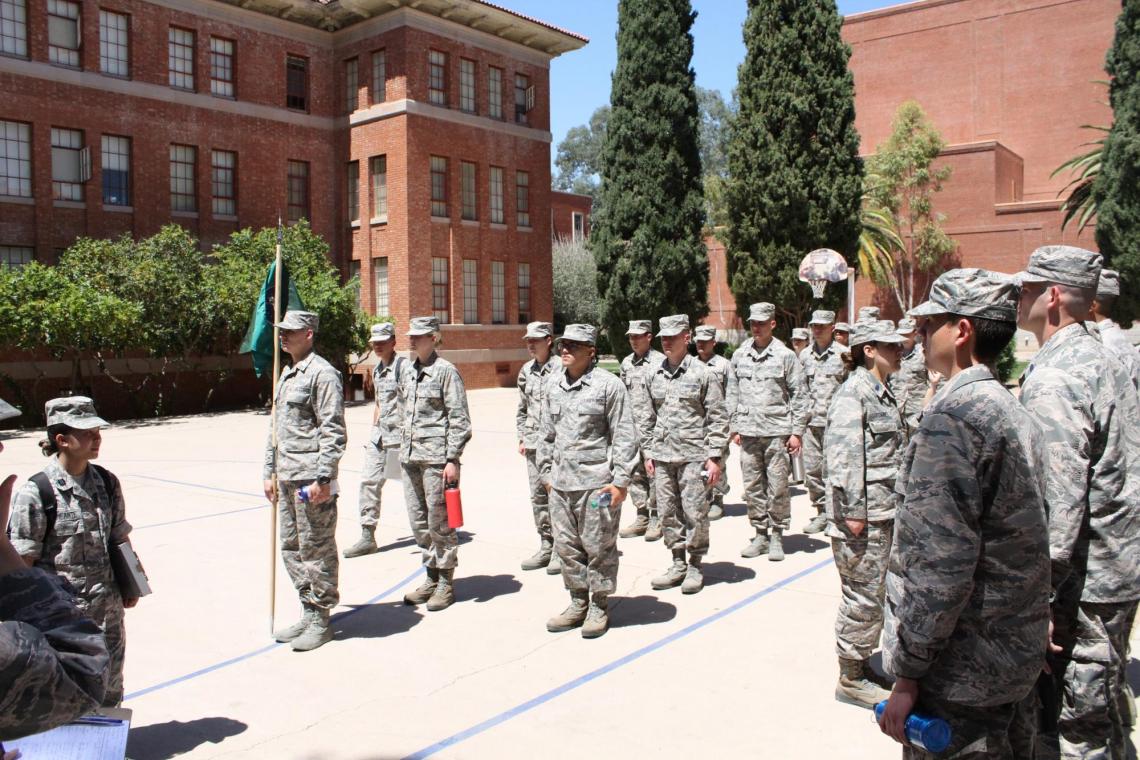 University of Arizona Air Force ROTC students receive leadership and military training in addition to earning their degrees. University of Arizona Air Force ROTC students receive leadership and military training in addition to earning their degrees.